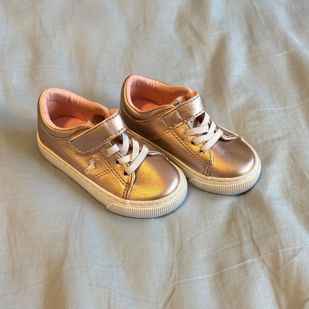 Polo Ralph Lauren Kids 6 Rose Gold Sneakers SEE DESCRIPTION